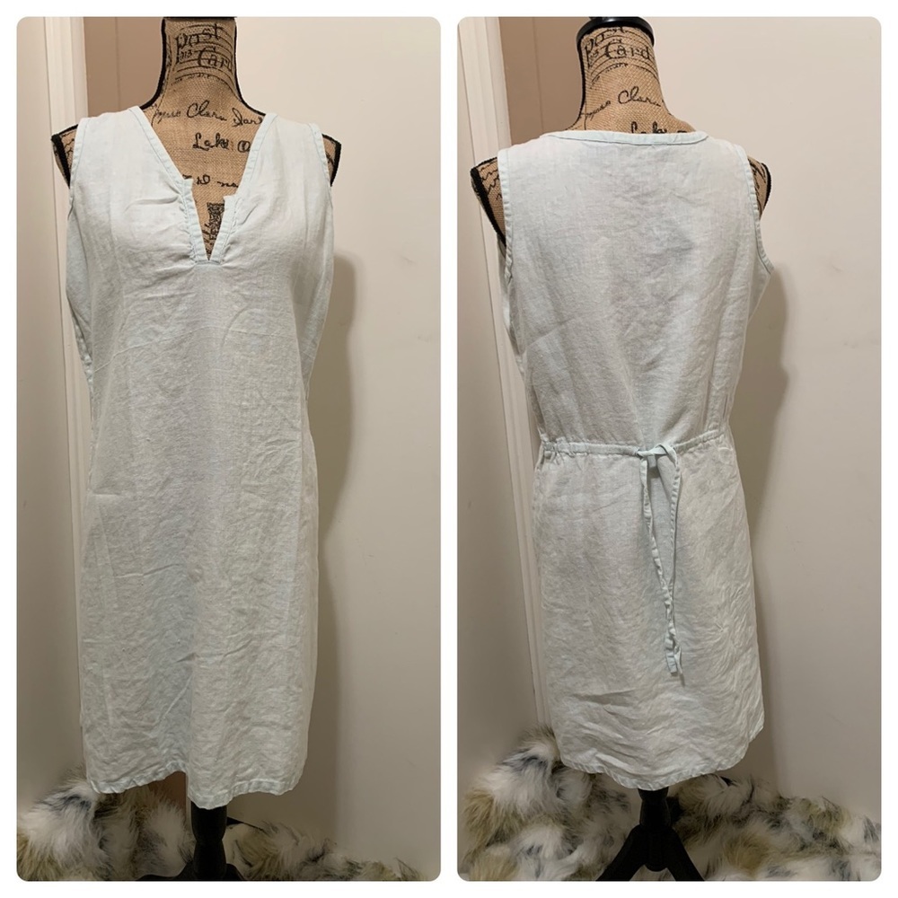 Shaver Lake Sleeveless Dress Womens Linen Small